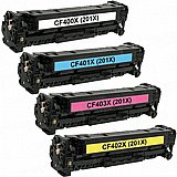 סט 4 טונרים תואמים HP 201X סט 4 טונרים תואמים HP 201X