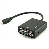 ממיר Micro HDMI ל- VGA w/Audio ממיר Micro HDMI ל- VGA w/Audio