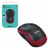 עכבר אלחוטי בצבע שחור - אדום Logitech M185 עכבר אלחוטי בצבע שחור - אדום Logitech M185
