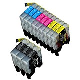 שלושה סטים תואמים Brother LC1240 שלושה סטים תואמים Brother LC1240
