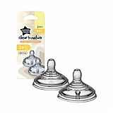 זוג פטמות זרימה בינונית Closer To Nature - שלב 2 - מבית Tommee Tippee זוג פטמות זרימה בינונית Closer To Nature - שלב 2 - מבית Tommee Tippee
