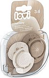 זוג מוצצי סיליקון מהדורת Harmony מבית Lovi - חום (3-6 חודשים) זוג מוצצי סיליקון מהדורת Harmony מבית Lovi - חום (3-6 חודשים)
