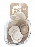 זוג מוצצי סיליקון מהדורת Harmony מבית Lovi - חום (6-18 חודשים) זוג מוצצי סיליקון מהדורת Harmony מבית Lovi - חום (6-18 חודשים)