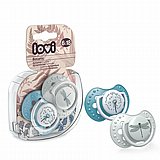 זוג מוצצי סיליקון מהדורת Botanica מבית Lovi - כחול (6-18 חודשים) זוג מוצצי סיליקון מהדורת Botanica מבית Lovi - כחול (6-18 חודשים)