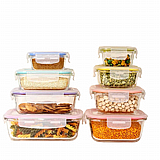 סט קופסאות אחסון 8 חל' זכוכית Glass Cloc - מבית Food Appeal סט קופסאות אחסון 8 חל' זכוכית Glass Cloc - מבית Food Appeal