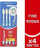 רביעיית מברשות שיניים קולגייט אקסטרה קלין רביעיית מברשות שיניים קולגייט אקסטרה קלין