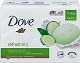 Dove - אל סבון מוצק מלפפונים ותה ירוק - סך הכל 4 יחידות באריזה 90 גרם כל אחד Dove - אל סבון מוצק מלפפונים ותה ירוק - סך הכל 4 יחידות באריזה 90 גרם כל אחד