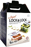 סט 5 קופסאות אחסון הרמטיות של Lock & Lock באריזת מתנה סט 5 קופסאות אחסון הרמטיות של Lock & Lock באריזת מתנה