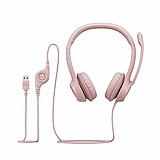 אוזניות קשת חוטיות Logitech H390 בצבע ורוד אוזניות קשת חוטיות Logitech H390 בצבע ורוד
