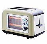 טוסטר קופץ חלון שקוף Gold Line ATL-034B 800W שתי פרוסות - בצבע קרם טוסטר קופץ חלון שקוף Gold Line ATL-034B 800W שתי פרוסות - בצבע קרם