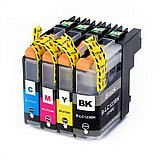 סט 4 ראשי דיו תואמים Brother LC121 סט 4 ראשי דיו תואמים Brother LC121