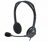 אוזניות קשת חוטיות Logitech H111 בצבע שחור אוזניות קשת חוטיות Logitech H111 בצבע שחור
