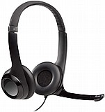 אוזניות קשת חוטיות Logitech H390 בצבע שחור אוזניות קשת חוטיות Logitech H390 בצבע שחור